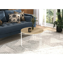 Diivanilaud ADRK Furniture Noel, 55 x 55 cm, helepruun/valge