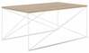 Kohvilaud ADRK Furniture Dante, 100 x 60 x 43 cm, valge/pruun