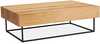 Diivanilaud Home4you Bronte, 120 x 80 x 40 cm, tamm/must