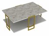 Kohvilaud Kalune Design Polka, 91.5 x 61.5 x 36.6 cm, valge/kuldne