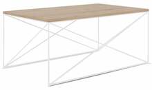 Kohvilaud ADRK Furniture Dante, 100 x 60 x 43 cm, valge/pruun