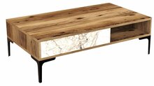 Kohvilaud Kalune Design Istanbul, 105 x 60 x 32.6 cm, valge/pähkel/beež