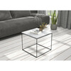 Kohvilaud ADRK Furniture Elena, 50 x 50 x 45 cm, hall/must