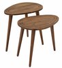Kohvilaudade komplekt Kalune Design Sweet, 33 x 50 x 48-52 cm, pähkel, 2 tk