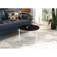 Kohvilaud ADRK Furniture Noel, 55 x 55 x 37 cm, must/valge