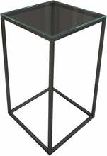 Kohvilaud Kalune Design Pure Glass, 35 x 35 x 62 cm, läbipaistev/must