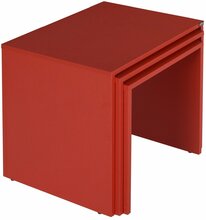 Kohvilaudade komplekt Kalune Design SHP-103, 55 x 40 x 47 cm, 3 tk, punane