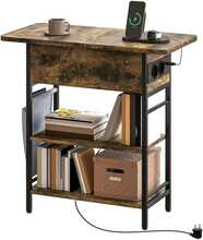 Abilaud Homcom, 60 x 29,8 x 58,5 cm, 2 taset, USB-pesad, pruun