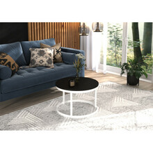 Diivanilaud ADRK Furniture Rinen, 55 x 55 cm, must/valge