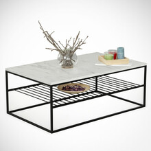 Kohvilaud Kalune Design Etna, 95 x 55 x 43 cm, valge/hall