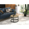 Diivanilaud ADRK Furniture Rinen, 55 x 55 cm, helepruun/must