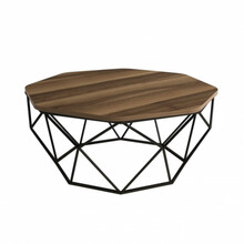 Kohvilaud Kalune Design Diamond, pruun/must, 90 x 90 x 38 cm
