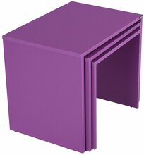 Kohvilaudade komplekt Kalune Design, 55 x 40 x 47 cm, violetne, 3 tk