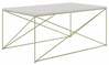 Kohvilaud ADRK Furniture Dante, 100 x 60 x 43 cm, kuldne/valge