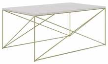 Kohvilaud ADRK Furniture Dante, 100 x 60 x 43 cm, kuldne/valge