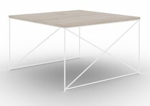 Kohvilaud ADRK Furniture Nelia, 75 x 75 x 43cm, pruun/valge