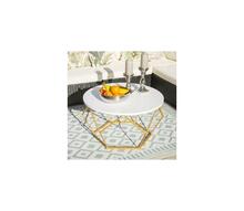 Diivanilaud Howhomely Diamond, 40 x 70 cm, kuldne/valge