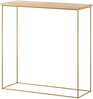 Konsoollaud ADRK Furniture Milan, 30 x 80 x 80 cm, kuldne/pruun