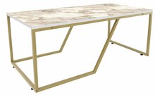Kohvilaud Kalune Design Wendy, 120 x 60 x 48 cm, kuldne/valge