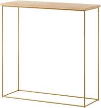 Konsoollaud ADRK Furniture Milan, 30 x 80 x 80 cm, kuldne/pruun