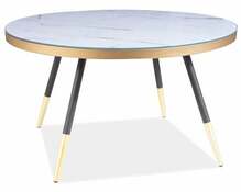 Kohvilaud Signal Meble Vega B, 80 x 80 x 45 cm, valge/must