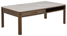 Kohvilaud Actona Southampton, 130 x 70 x 45 cm, keraamiline pealispind beež, tamme spoon tumepruun