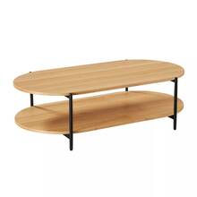 Diivanilaud Home4you Davia, 115 x 60 x 34 cm, pruun/must