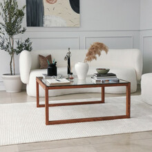 Kohvilaud Kalune Design Via, 90 x 90 x 40 cm, pruun