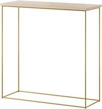 Konsoollaud ADRK Furniture Milan, 30 x 80 x 80 cm, pruun/kuldne