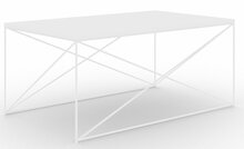 Kohvilaud ADRK Furniture Dante, 60 x 100 x 43 cm, läbipaistev/valge