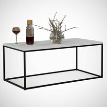 Kohvilaud Kalune Design Cosco, 95 x 55 x 43 cm, valge/must/helehall