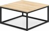 Kohvilaud ADRK Furniture Belten, 65 x 65 x 33 cm, heledapruun/must