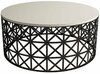 Kohvilaud Kalune Design Selin Metal Ferforje, 90 x 90 x 38 cm, must/kreemjas