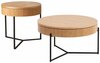 Kohvilaudade komplekt Kalune Design Islo, 70 x 70 x 40 cm, 2 tk, hele puit + must
