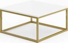 Diivanilaud ADRK Furniture Belten, 65 x 65 x 33 cm, valge/kuldne