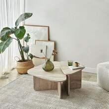 Diivanilaua komplekt Hanah Home Ballare, 90 x 35 x 60 cm, hele travertiin