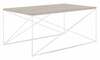 Kohvilaud ADRK Furniture Dante, 100 x 60 x 43cm, valge/pruun