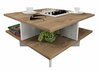 Diivanilaud Kalune Design Hamton, 60 x 60 x 31,2 cm, valge/pähkel