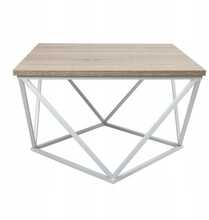 Diivanilaud Howhomely Curved, 62 x 62 cm, valge/pruun