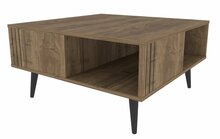 Kohvilaud Kalune Design Ronas, 89.6 x 89.6 x 46.5 cm, pähkel