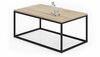 Kohvilaud ADRK Furniture Narisa, 100 x 60 x 43 cm, helepruun/must