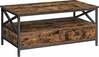 Diivanilaud Vasagle LCT201B01, 100 x 55 x 45 cm, must/pruun