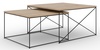 Kohvilaudade komplekt ADRK Licco 2in1, 65 - 75 cm, 2 tk, pruun/must