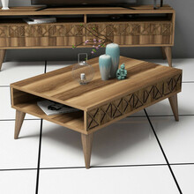 Diivanilaud Kalune Design Line, 90 x 60 x 34.6 cm, pähkel