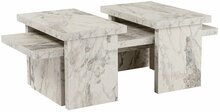 Kohvilaudade komplekt Nordure Sanctuary Fressia, 110 x 41.5 x 45 cm, marmor