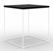 Kohvilaud ADRK Furniture Adina, 40 x 40 x 43 cm, valge/must