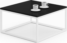 Diivanilaud ADRK Furniture Belten, 65 x 65 x 33 cm, must/valge