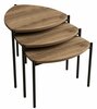 Kohvilaudade komplekt Kalune Design Lenny, 3 tk, 45 x 45 x 35-45 cm, pähkel