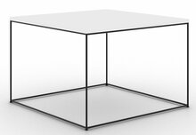 Kohvilaud ADRK Furniture Roni, 65 x 65 x 37cm, valge/must