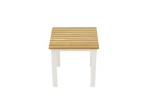 Diivanilaud Venture Design Meksika, 40 x 40 cm, valge/teak